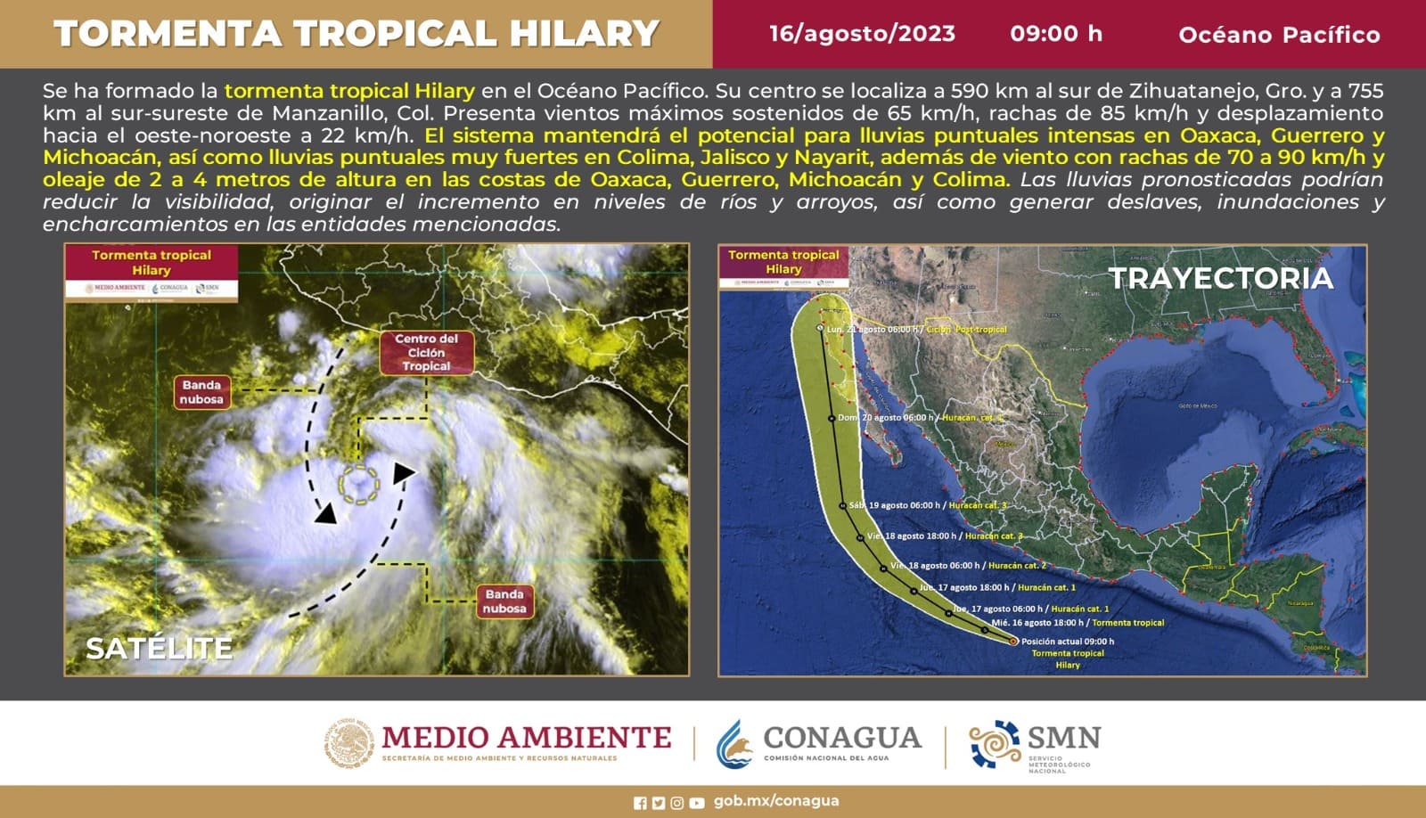 ACTIVA PROTECCIÓN CIVIL BAJA CALIFORNIA PROTOCOLO ANTE “TORMENTA HILARY”