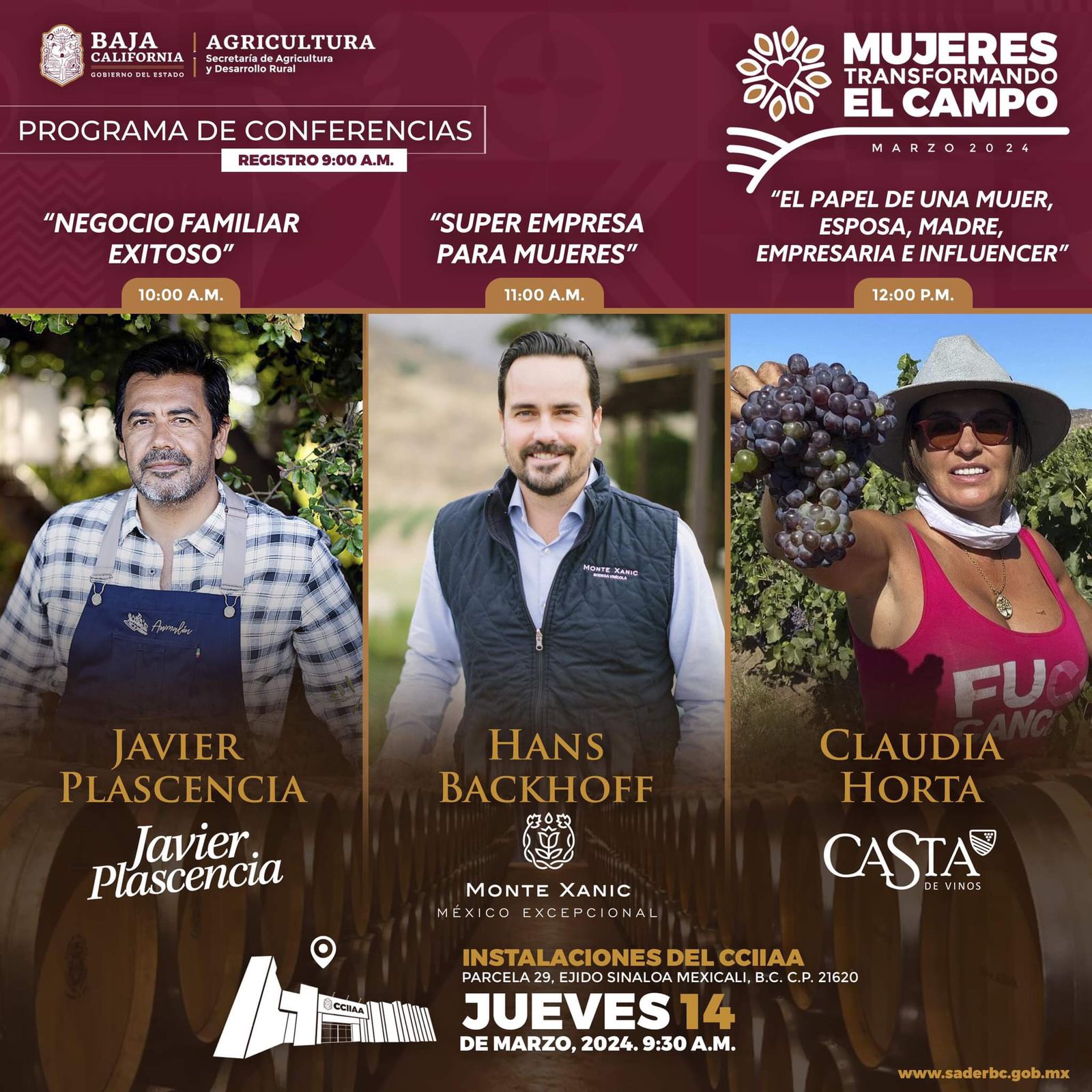 INVITA SADERBC A TERCER ENCUENTRO DE MUJERES TRANSFORMANDO EL CAMPO